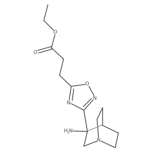 Ethyl 3-(3-{3-amino-1-azabicyclo[2.2.2]octan-3-yl}-1,2,4-oxadiazol-5-yl)propanoate结构式