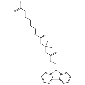 6-[3-({[(9H-fluoren-9-yl)methoxy]carbonyl}amino)-3-methylbutanamido]hexanoic acid结构式