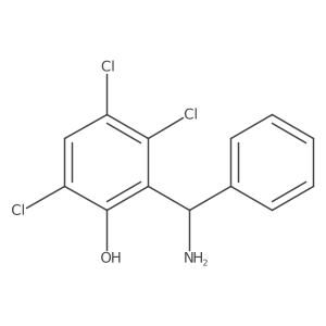 2-[Amino(phenyl)methyl]-3,4,6-trichlorophenol结构式