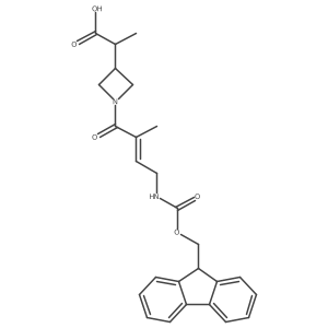 2-{1-[4-({[(9H-fluoren-9-yl)methoxy]carbonyl}amino)-2-methylbut-2-enoyl]azetidin-3-yl}propanoic acid Structure