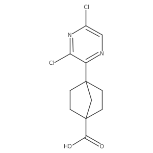 4-(3,5-Dichloropyrazin-2-yl)bicyclo[2.2.1]heptane-1-carboxylic acid结构式