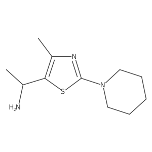 (1S)-1-[4-methyl-2-(piperidin-1-yl)-1,3-thiazol-5-yl]ethan-1-amine Structure