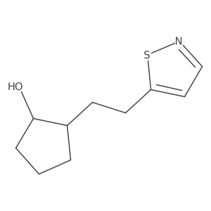 rac-(1R,2S)-2-[2-(1,2-thiazol-5-yl)ethyl]cyclopentan-1-ol结构式