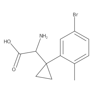 2-Amino-2-[1-(5-bromo-2-methylphenyl)cyclopropyl]acetic acid结构式