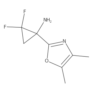 1-(Dimethyl-1,3-oxazol-2-yl)-2,2-difluorocyclopropan-1-amine Structure