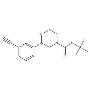 Tert-butyl 3-(3-ethynylphenyl)piperazine-1-carboxylate结构式