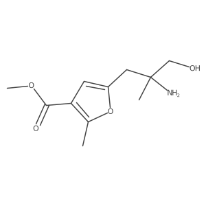 methyl 5-(2-amino-3-hydroxy-2-methyl-propyl)-2-methyl-furan-3-carboxylate结构式