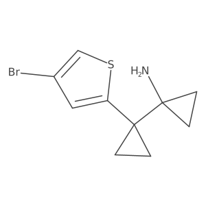 1-[1-(4-Bromothiophen-2-yl)cyclopropyl]cyclopropan-1-amine Structure