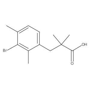 3-(3-Bromo-2,4-dimethylphenyl)-2,2-dimethylpropanoic acid结构式