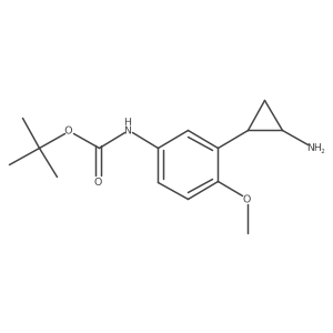tert-butyl N-[3-(2-aminocyclopropyl)-4-methoxyphenyl]carbamate结构式