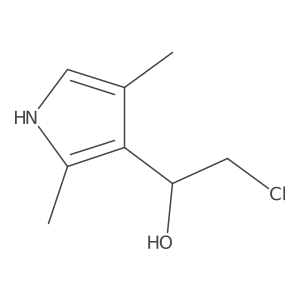 2-chloro-1-(2,4-dimethyl-1H-pyrrol-3-yl)ethan-1-ol结构式