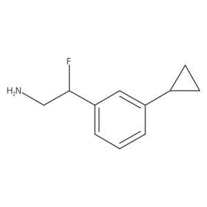2-(3-Cyclopropylphenyl)-2-fluoroethan-1-amine结构式