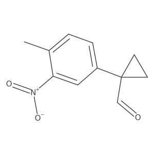 1-(4-Methyl-3-nitrophenyl)cyclopropane-1-carbaldehyde结构式