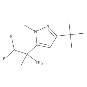 2-(3-tert-butyl-1-methyl-1H-pyrazol-5-yl)-1,1-difluoropropan-2-amine结构式