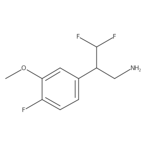 3,3-Difluoro-2-(4-fluoro-3-methoxyphenyl)propan-1-amine Structure