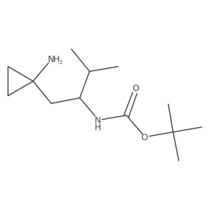 tert-butyl N-[1-(1-aminocyclopropyl)-3-methylbutan-2-yl]carbamate Structure