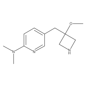 5-[(3-methoxyazetidin-3-yl)methyl]-N,N-dimethylpyridin-2-amine Structure