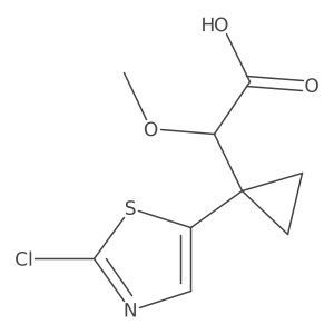 2-[1-(2-Chloro-1,3-thiazol-5-yl)cyclopropyl]-2-methoxyacetic acid Structure