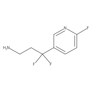 3,3-Difluoro-3-(6-fluoropyridin-3-yl)propan-1-amine Structure