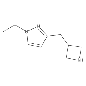 3-[(azetidin-3-yl)methyl]-1-ethyl-1H-pyrazole结构式