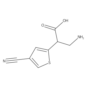 3-Amino-2-(4-cyanothiophen-2-yl)propanoic acid结构式