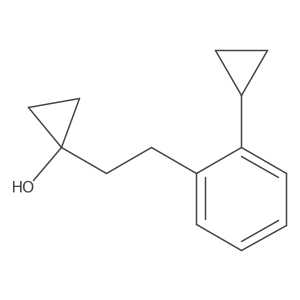 1-[2-(2-Cyclopropylphenyl)ethyl]cyclopropan-1-ol结构式