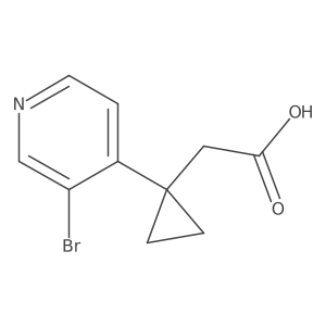 2-[1-(3-Bromopyridin-4-yl)cyclopropyl]acetic acid Structure