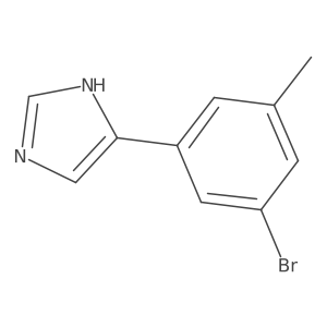 4-(3-bromo-5-methylphenyl)-1H-imidazole结构式