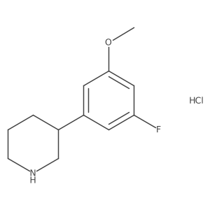 3-(3-Fluoro-5-methoxyphenyl)piperidine;hydrochloride Structure