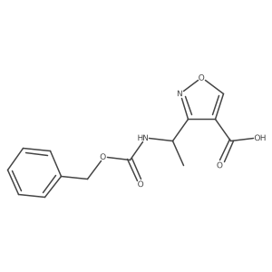 3-[1-(Phenylmethoxycarbonylamino)ethyl]-1,2-oxazole-4-carboxylic acid Structure