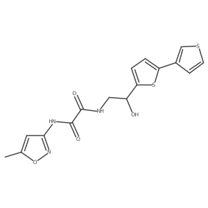 N1-(2-([2,3'-bithiophen]-5-yl)-2-hydroxyethyl)-N2-(5-methylisoxazol-3-yl)oxalamide Structure