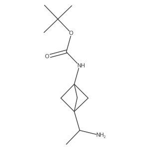 tert-Butyl (R)-(3-(1-aminoethyl)bicyclo[1.1.1]pentan-1-yl)carbamate Structure