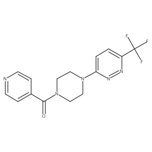 3-[4-(Pyridine-4-carbonyl)piperazin-1-yl]-6-(trifluoromethyl)pyridazine Structure