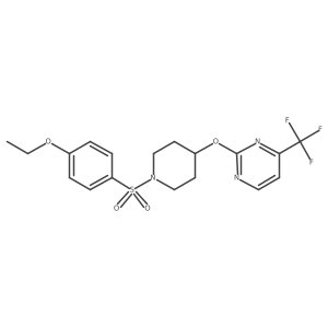 2-{[1-(4-Ethoxybenzenesulfonyl)piperidin-4-yl]oxy}-4-(trifluoromethyl)pyrimidine Structure
