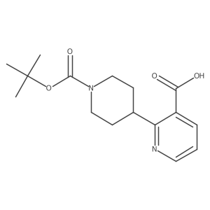 2-[1-[(2-Methylpropan-2-yl)oxycarbonyl]piperidin-4-yl]pyridine-3-carboxylic acid Structure