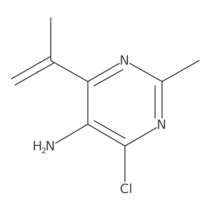 4-chloro-2-methyl-6-(1-methylethenyl)-5-Pyrimidinamine Structure