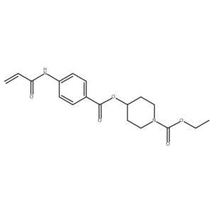 Ethyl 4-[4-(prop-2-enamido)benzoyloxy]piperidine-1-carboxylate Structure