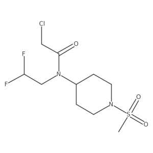 2-chloro-N-(2,2-difluoroethyl)-N-(1-methanesulfonylpiperidin-4-yl)acetamide Structure