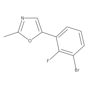 5-(3-Bromo-2-fluorophenyl)-2-methyloxazole结构式