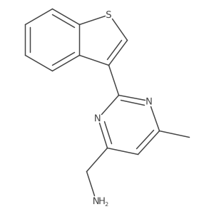 1-[2-(1-Benzothiophen-3-yl)-6-methylpyrimidin-4-yl]methanamine结构式