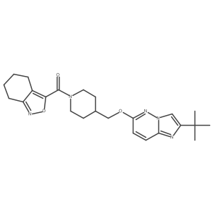 3-{4-[({2-Tert-butylimidazo[1,2-b]pyridazin-6-yl}oxy)methyl]piperidine-1-carbonyl}-4,5,6,7-tetrahydro-2,1-benzoxazole结构式