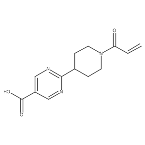 2-(1-Prop-2-enoylpiperidin-4-yl)pyrimidine-5-carboxylic acid Structure