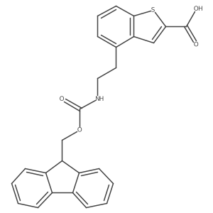 4-[2-({[(9H-fluoren-9-yl)methoxy]carbonyl}amino)ethyl]-1-benzothiophene-2-carboxylic acid结构式
