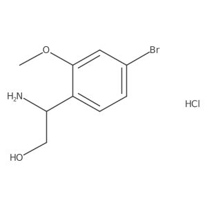 2-Amino-2-(4-bromo-2-methoxyphenyl)ethan-1-ol hydrochloride结构式