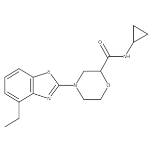 N-cyclopropyl-4-(4-ethyl-1,3-benzothiazol-2-yl)morpholine-2-carboxamide Structure