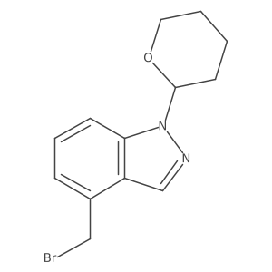 4-Bromomethyl-1-(tetrahydro-pyran-2-yl)-1H-indazole结构式