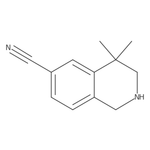 4,4-dimethyl-2,3-dihydro-1H-isoquinoline-6-carbonitrile结构式