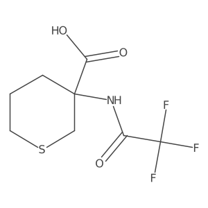3-(2,2,2-Trifluoroacetamido)thiane-3-carboxylic acid Structure