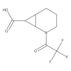 2-(Trifluoroacetyl)-2-azabicyclo[4.1.0]heptane-7-carboxylic acid结构式