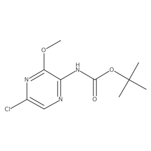 tert-Butyl (5-chloro-3-methoxypyrazin-2-yl)carbamate结构式